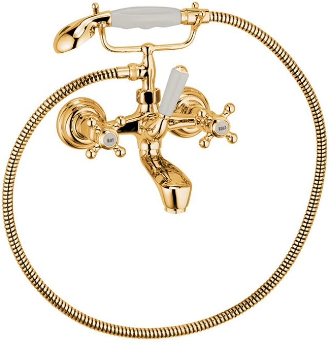 Kludi 1926 Badewannen- und Duscharmatur Wandmontage gold 514414520