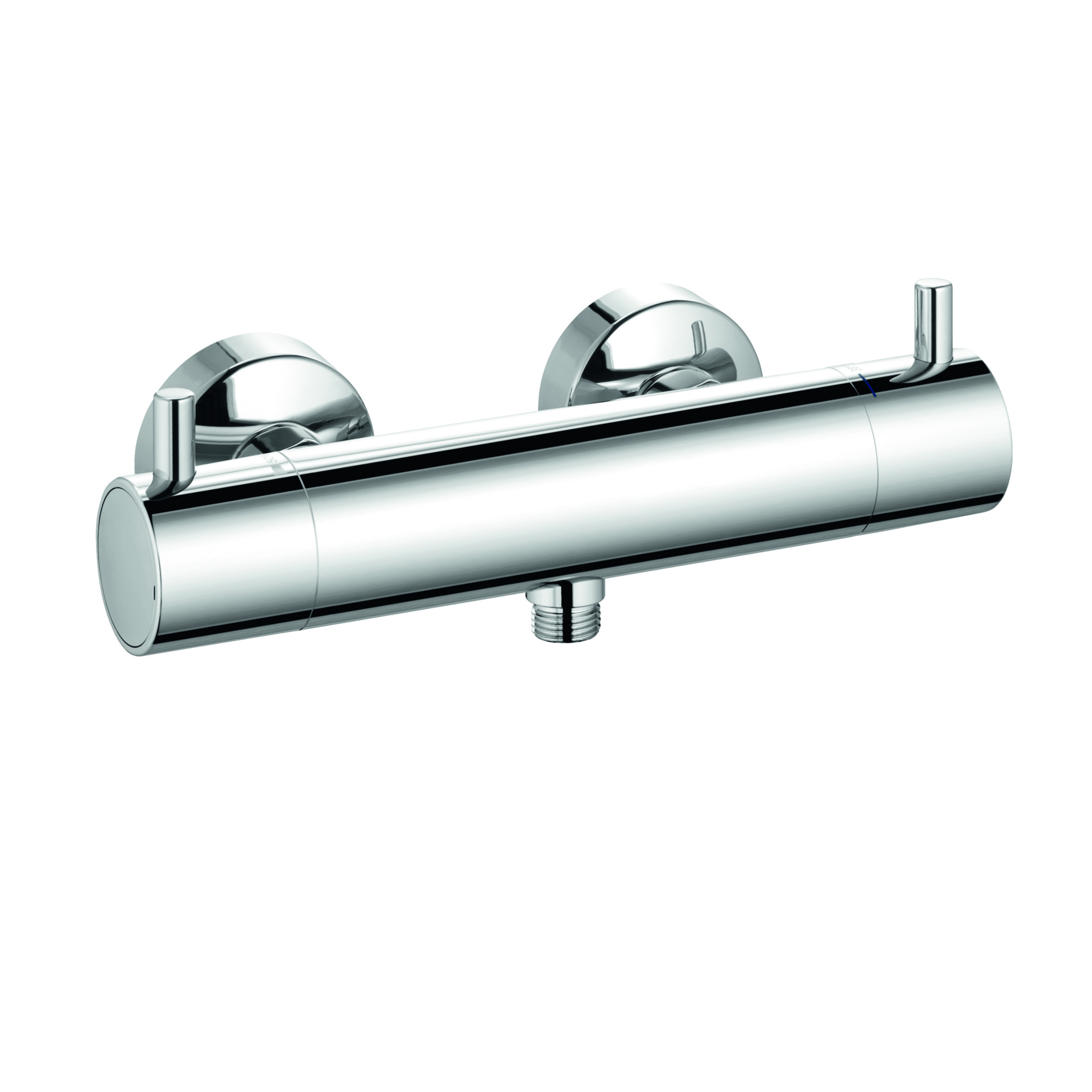 Kludi Bozz Duschbatterie Wandmontage mit Thermostat chrom 352030538