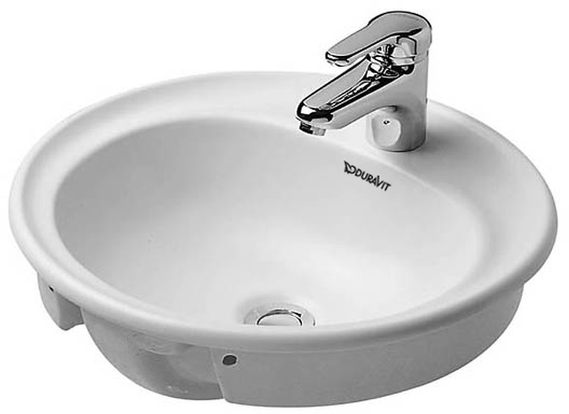 Duravit Manua Waschbecken 48x48 cm rund Einbauwaschbecken weiß 5220480000