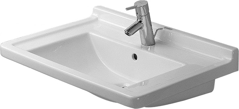 Duravit Starck 3 Waschbecken 70x49 cm rechteckig Klassisch-Möbel weiß 0304700000