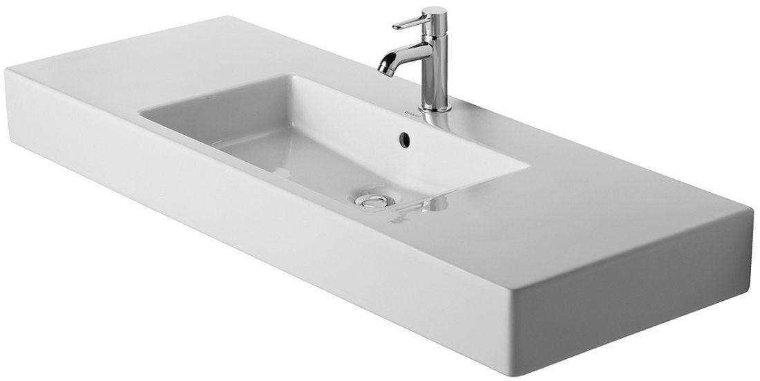 Duravit Vero Waschbecken 125x49 cm rechteckig Möbel weiß 0329120000