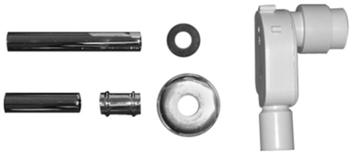 Duravit Siphon für das Waschbecken flaschen chrom-weiß 0050441000