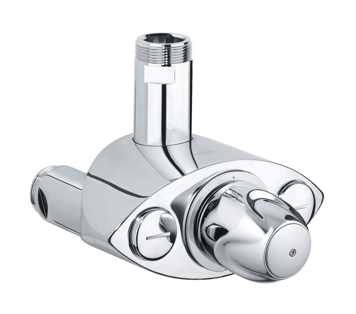 Grohe Grohtherm Duschbatterie Wandmontage mit Thermostat StarLight Chrome 35085000