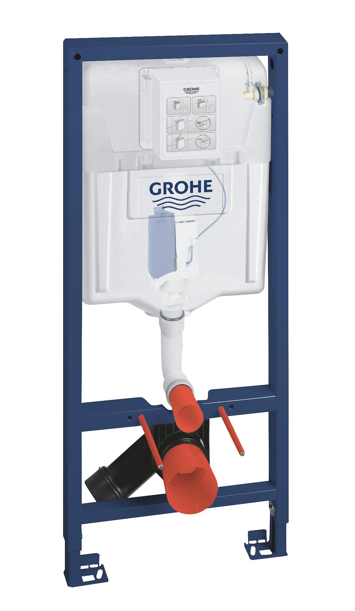 Grohe Rapid SL Unterputzrahmen in der hängenden Schüssel 38528001