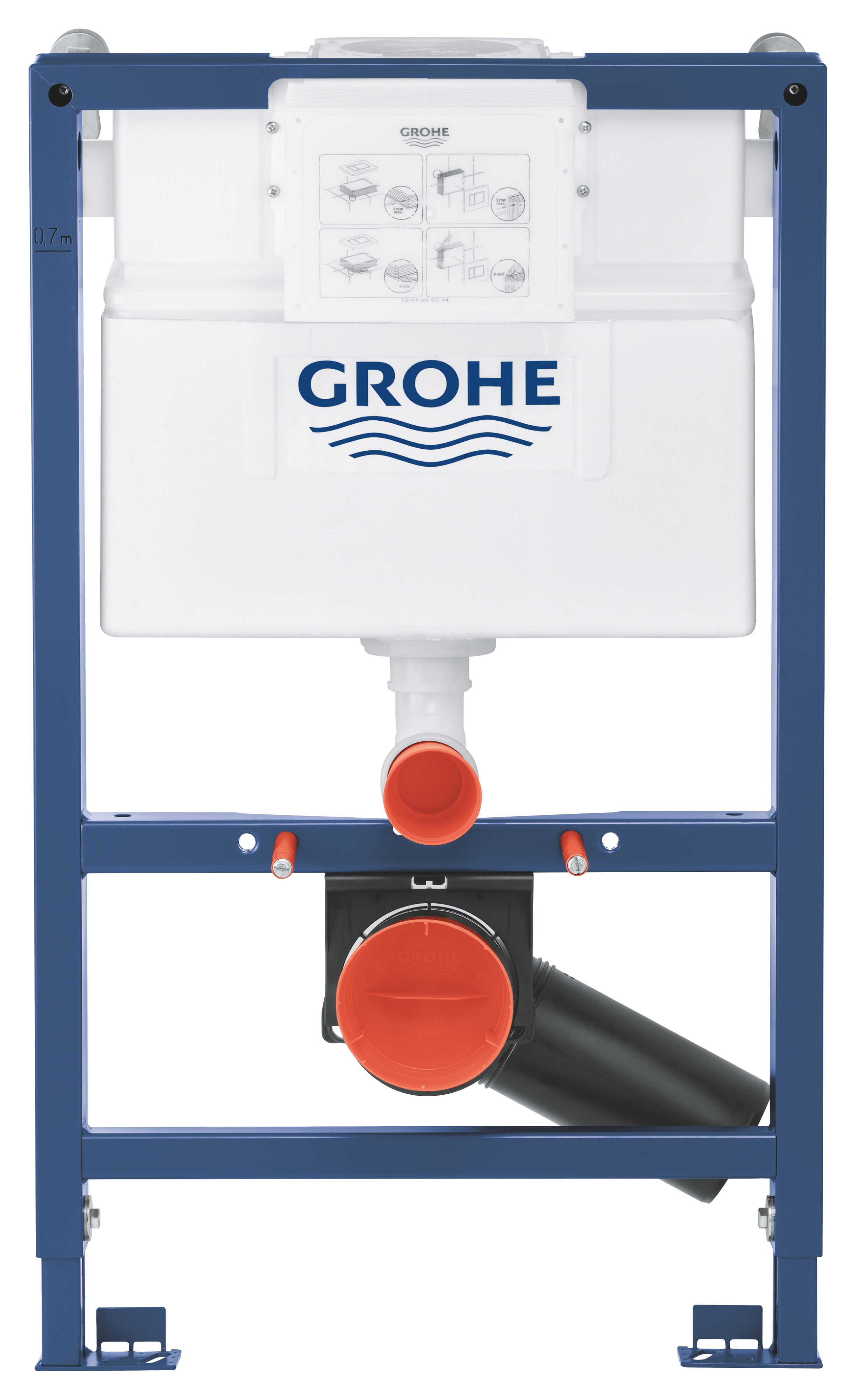 Grohe Rapid SL Unterputzrahmen in der hängenden Schüssel 38526000