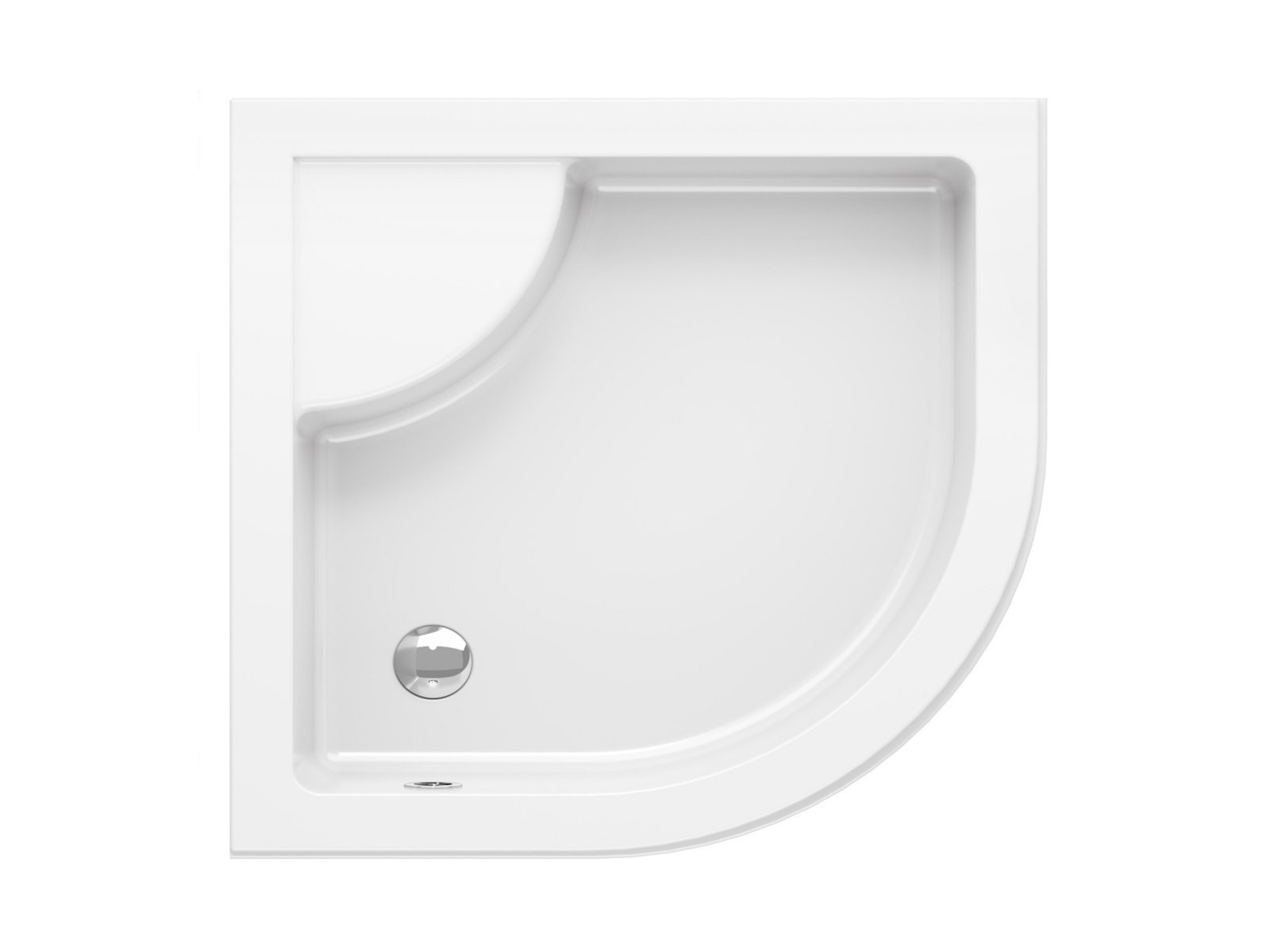 Ravak Sabina Halbrunde Duschwanne 80x80 cm weiß GPX11004