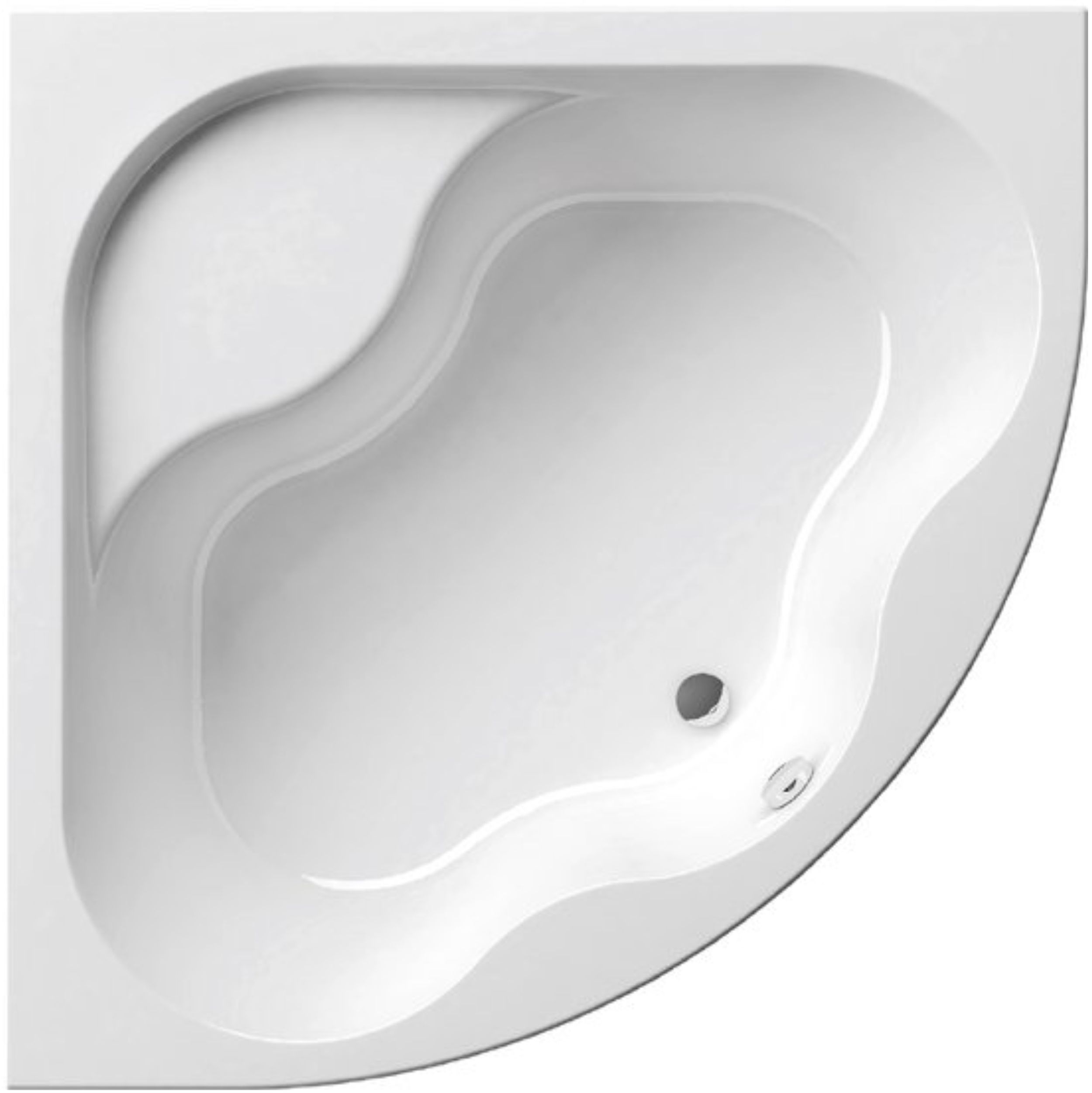 Ravak Gentiana Eckbadewanne 150x150 cm linksseitig weiß CG01000000