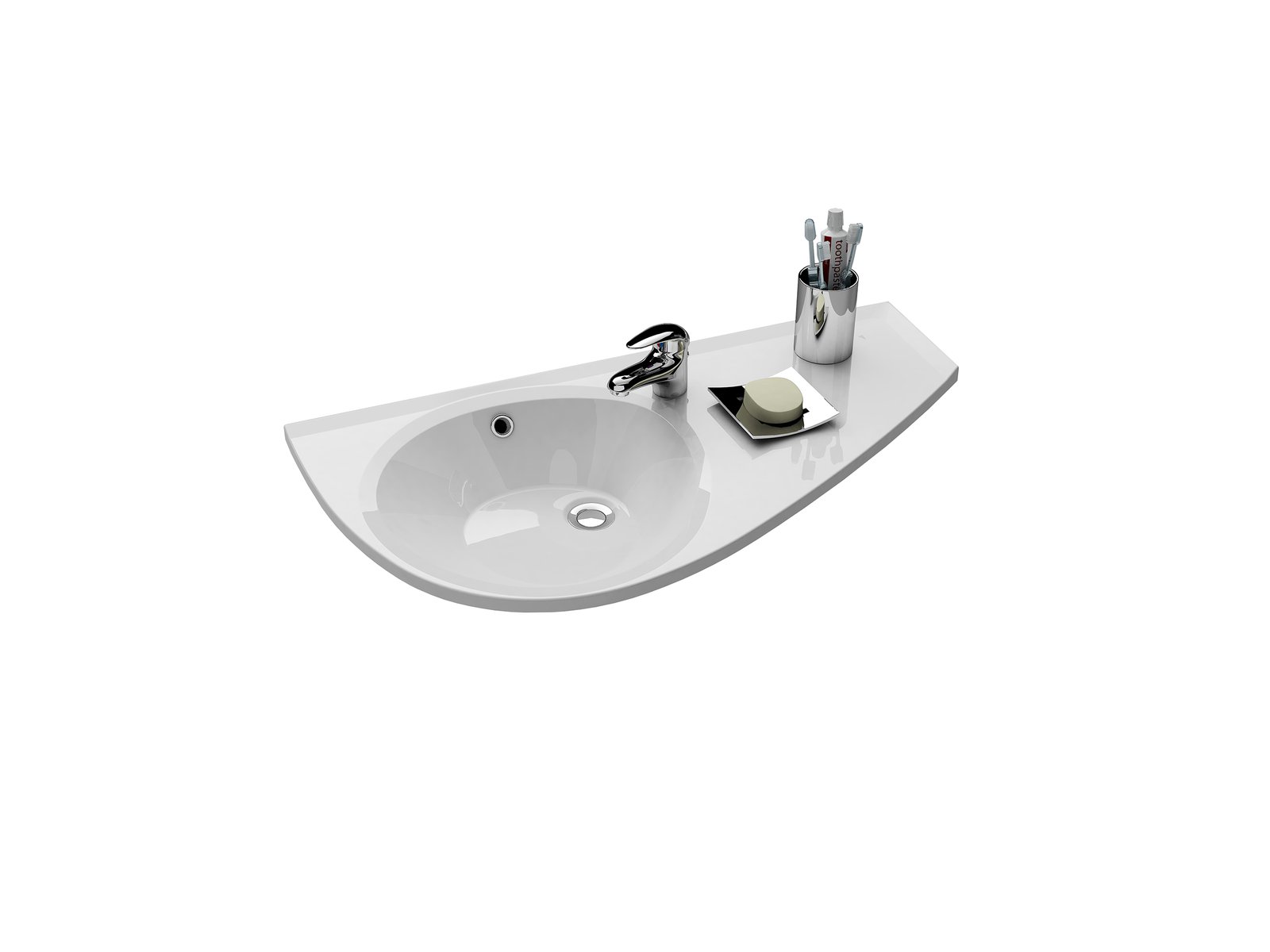 Ravak Avocado Waschbecken 85x45 cm Klassisch weiß XJ1P1100000