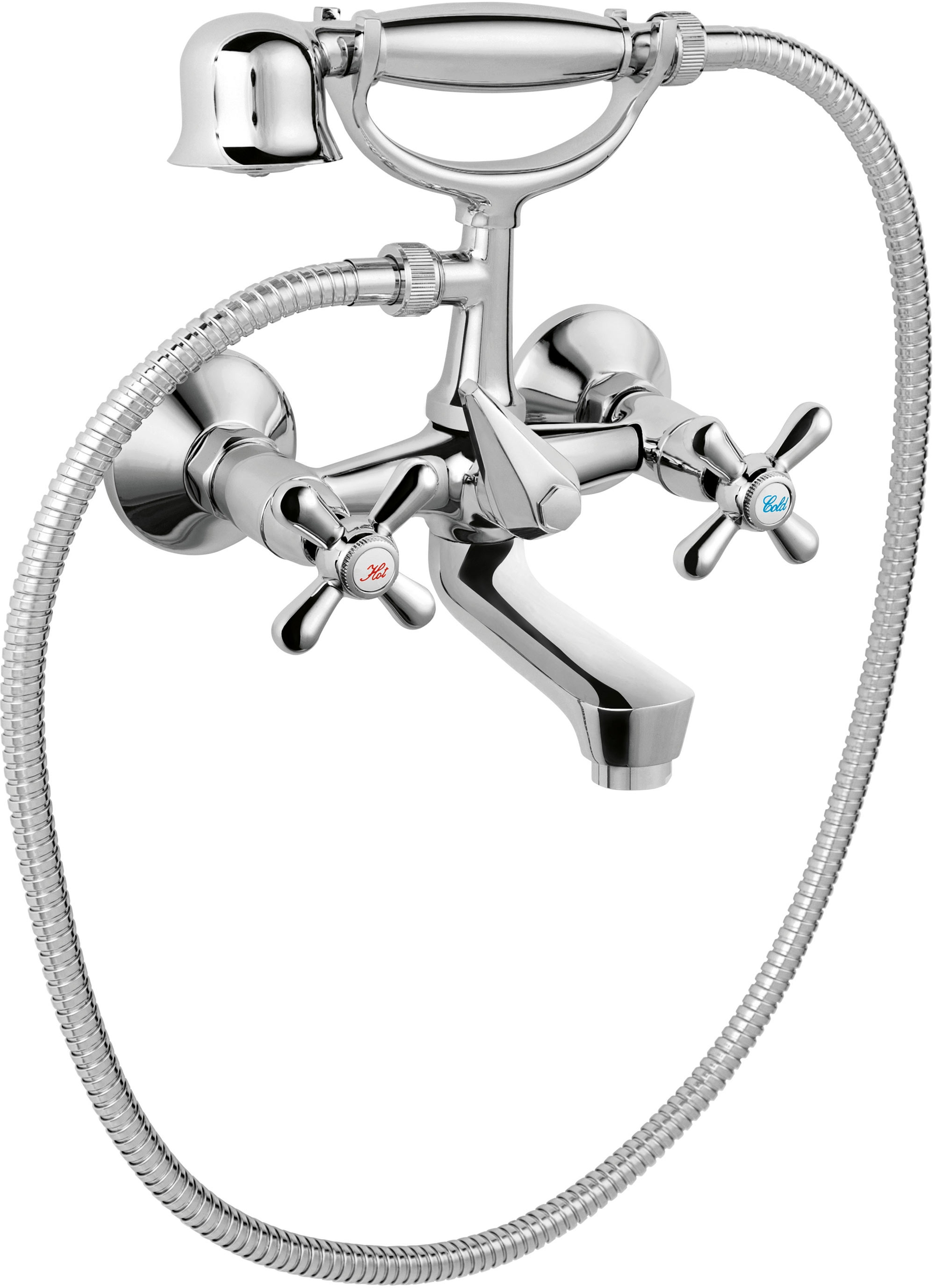 Ferro Retro badewannen- und duscharmatur Wand chrom XR11