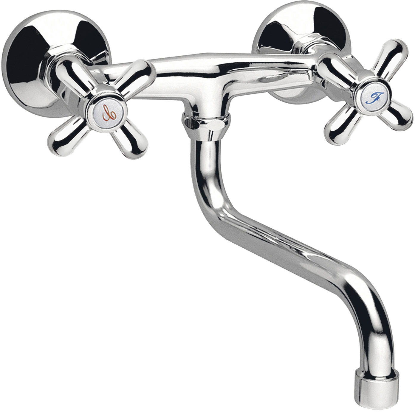 Ferro Retro küchenarmatur Wand chrom XR5