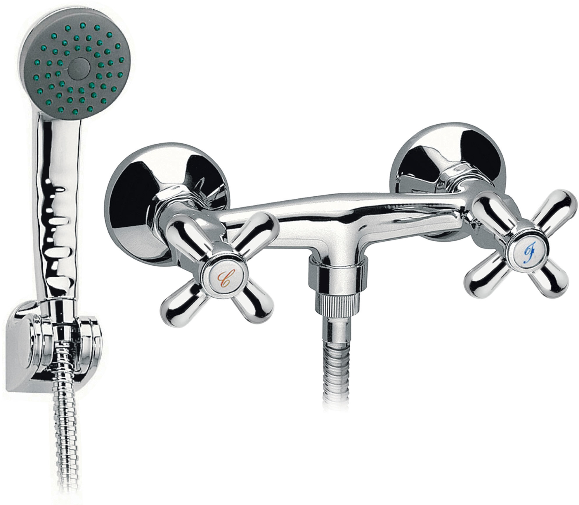Ferro Retro duschbatterie Wand chrom XR77