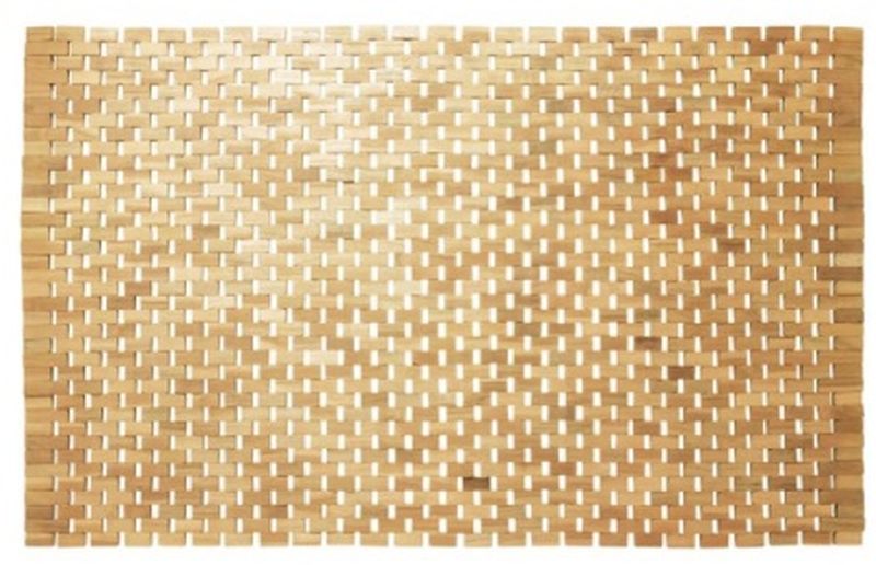 Sealskin Woodblock Badezimmerteppich 90x52 cm rechteckig braun 293324274