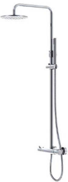Steinberg 100 Duschset Wandmontage mit Thermostat mit Regenbrause chrom 1002721