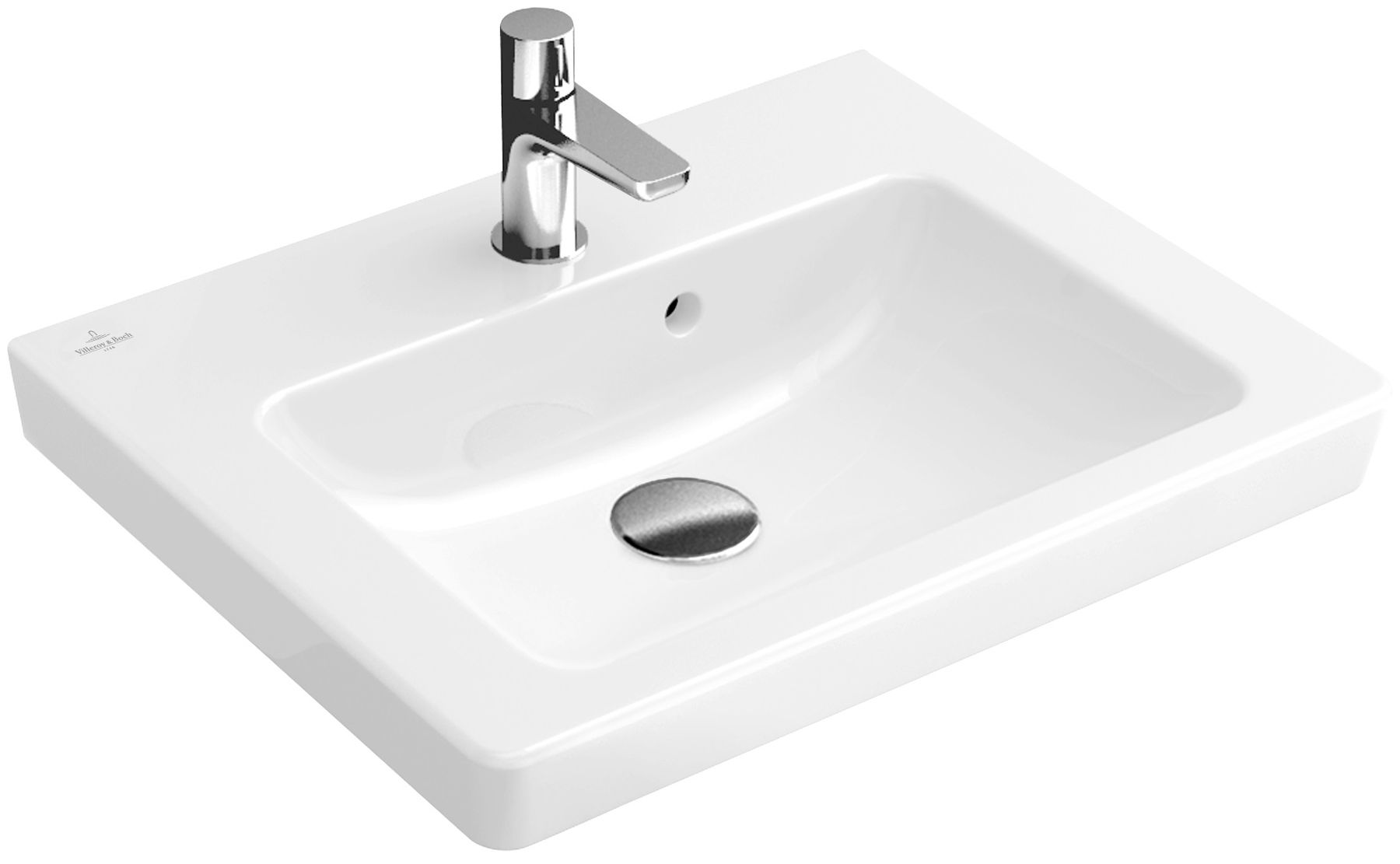 Villeroy & Boch Subway 2.0 Waschbecken 50x40 cm rechteckig Klassisch-Aufsatzwaschbecken weiß 73155G01