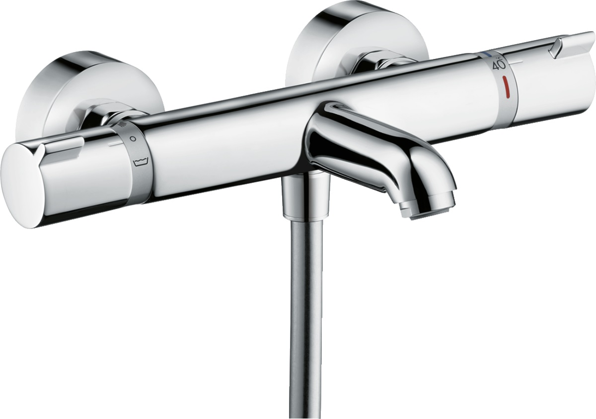 Hansgrohe Ecostat Badewannen- und Duscharmatur Wandmontage mit Thermostat chrom 13114000