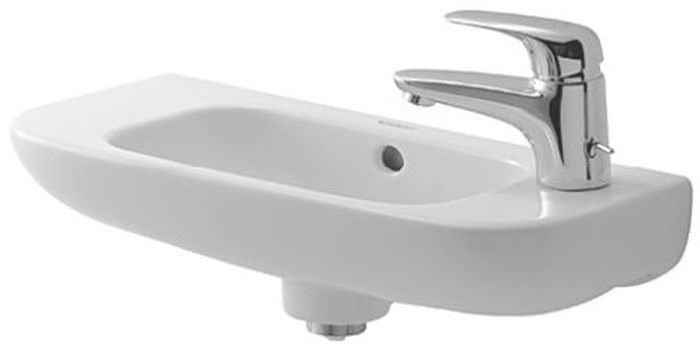 Duravit D-Code Waschbecken 50x22 cm halbrund Klassisch weiß 07065000082