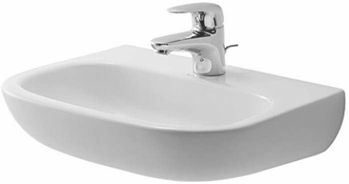 Duravit D-Code Waschbecken 45x34 cm halbrund Klassisch weiß 07074500002