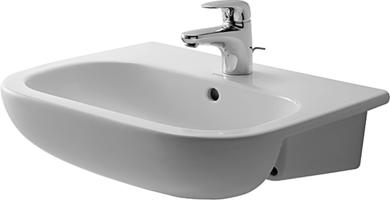 Duravit D-Code Waschbecken 55x44 cm halbrund weiß 0339550000