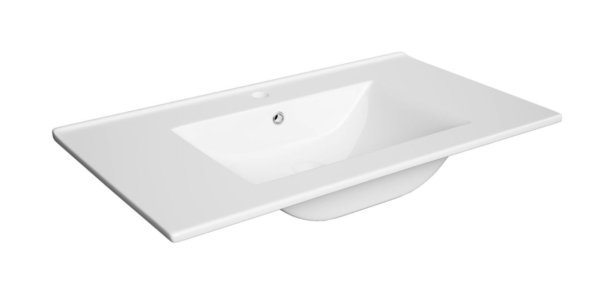 Defra Plan waschbecken 80x46 cm rechteckig Möbel weiß 1724