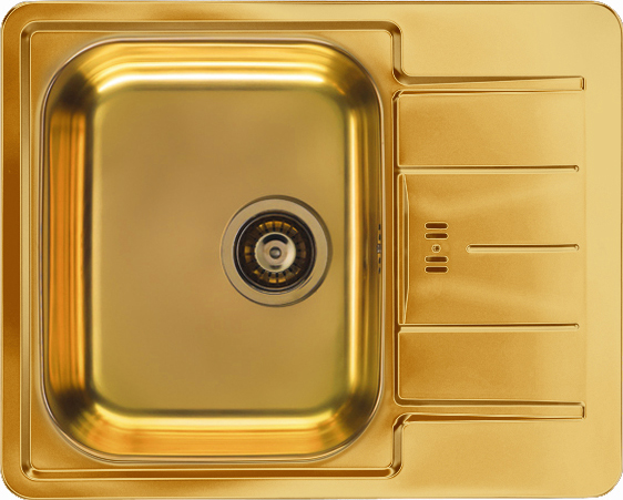 Alveus Monarch stahlspüle 61x50 cm gold 1069001