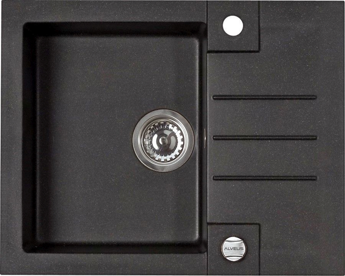 Alveus Rock Granitspüle 59.5x47.5 cm schwarz 1213091