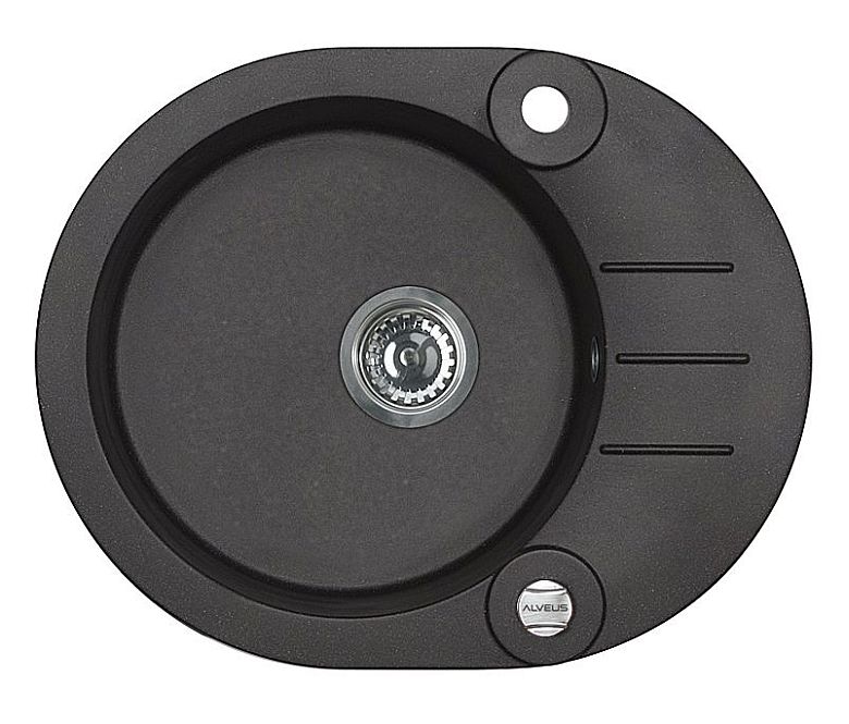 Alveus Rock'n'Roll granitspüle 59.5x47.5 cm schwarz 1214091