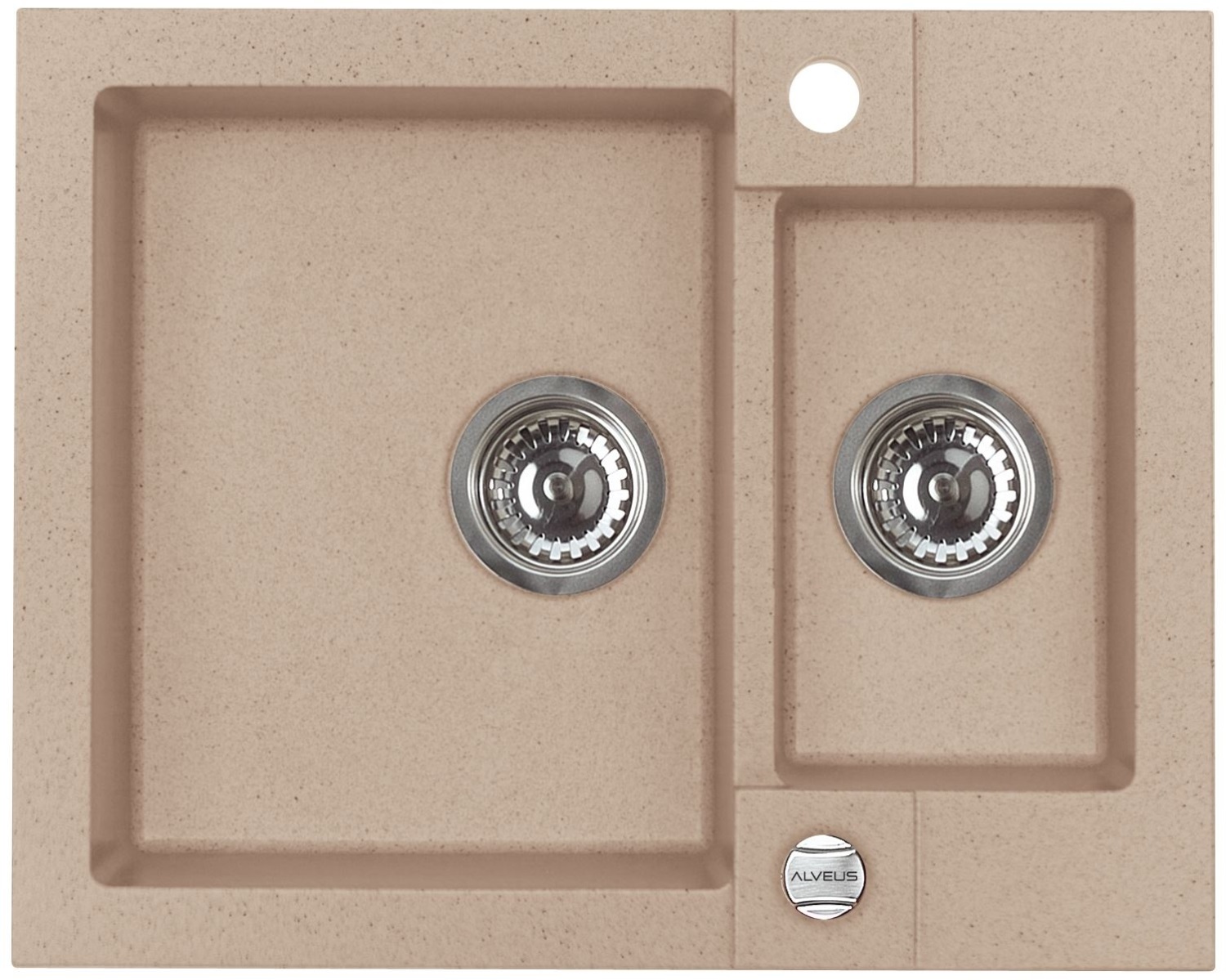 Alveus Rock'n'Roll Granitspüle 59.5x47.5 cm beige 1218055