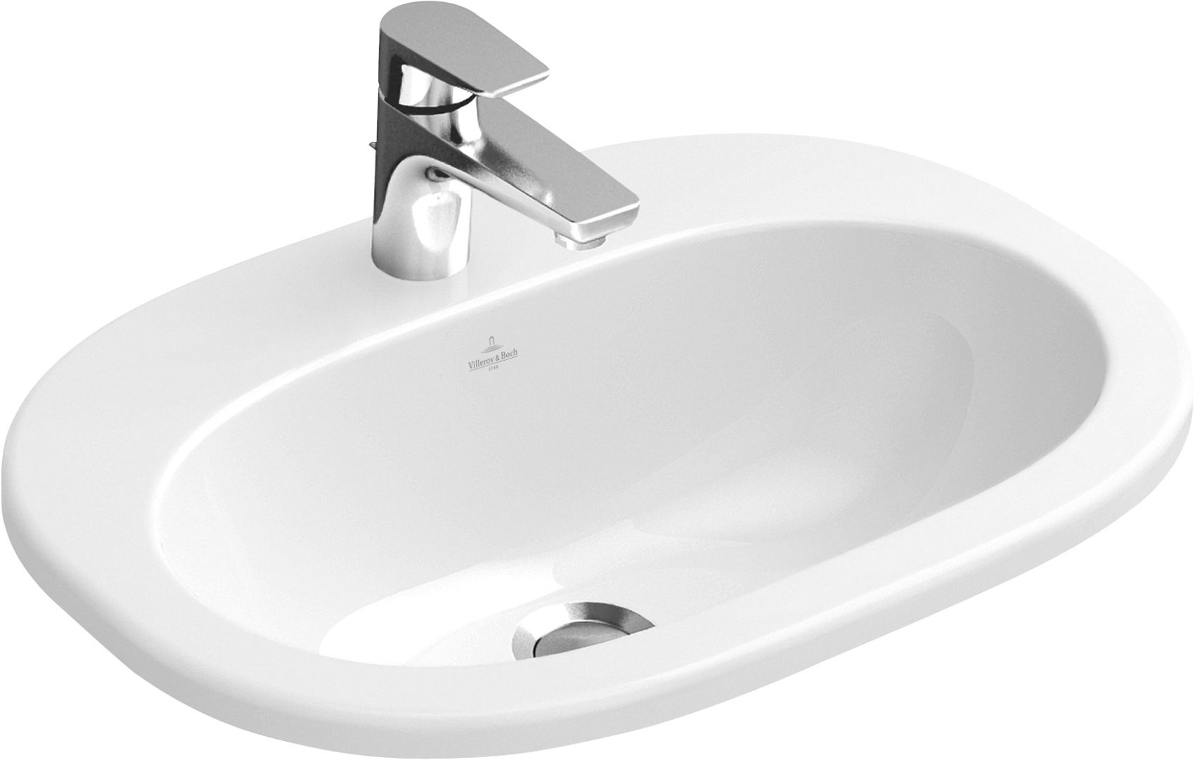 Villeroy & Boch O.Novo Waschbecken 56x40.5 cm oval Einbauwaschbecken weiß 41615601