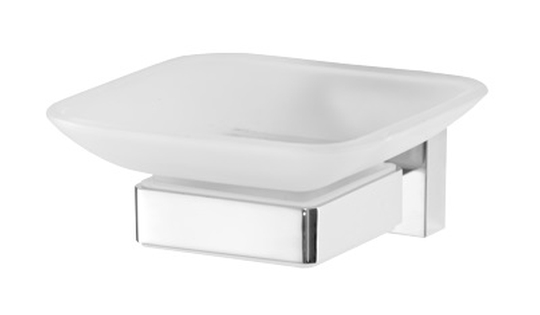 Omnires Lift Seifenschale Wand chrom-weiß 8159CR