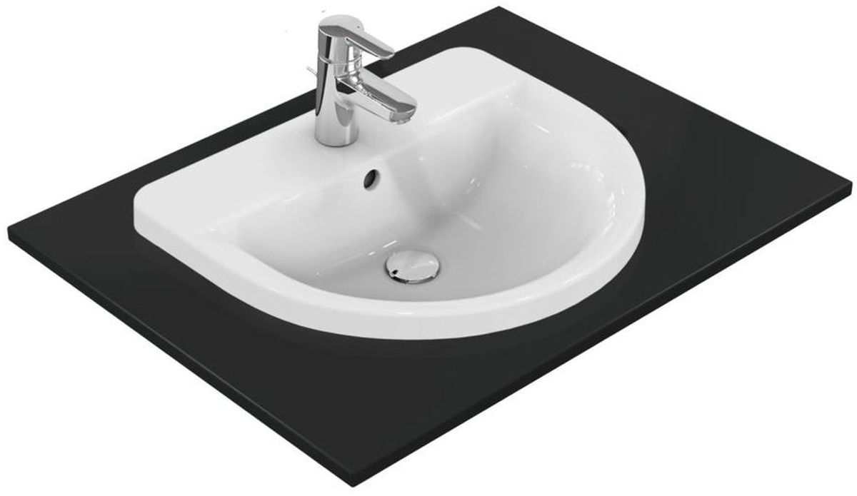 Ideal Standard Connect Waschbecken 55x46 cm halbrund Einbauwaschbecken weiß E797801