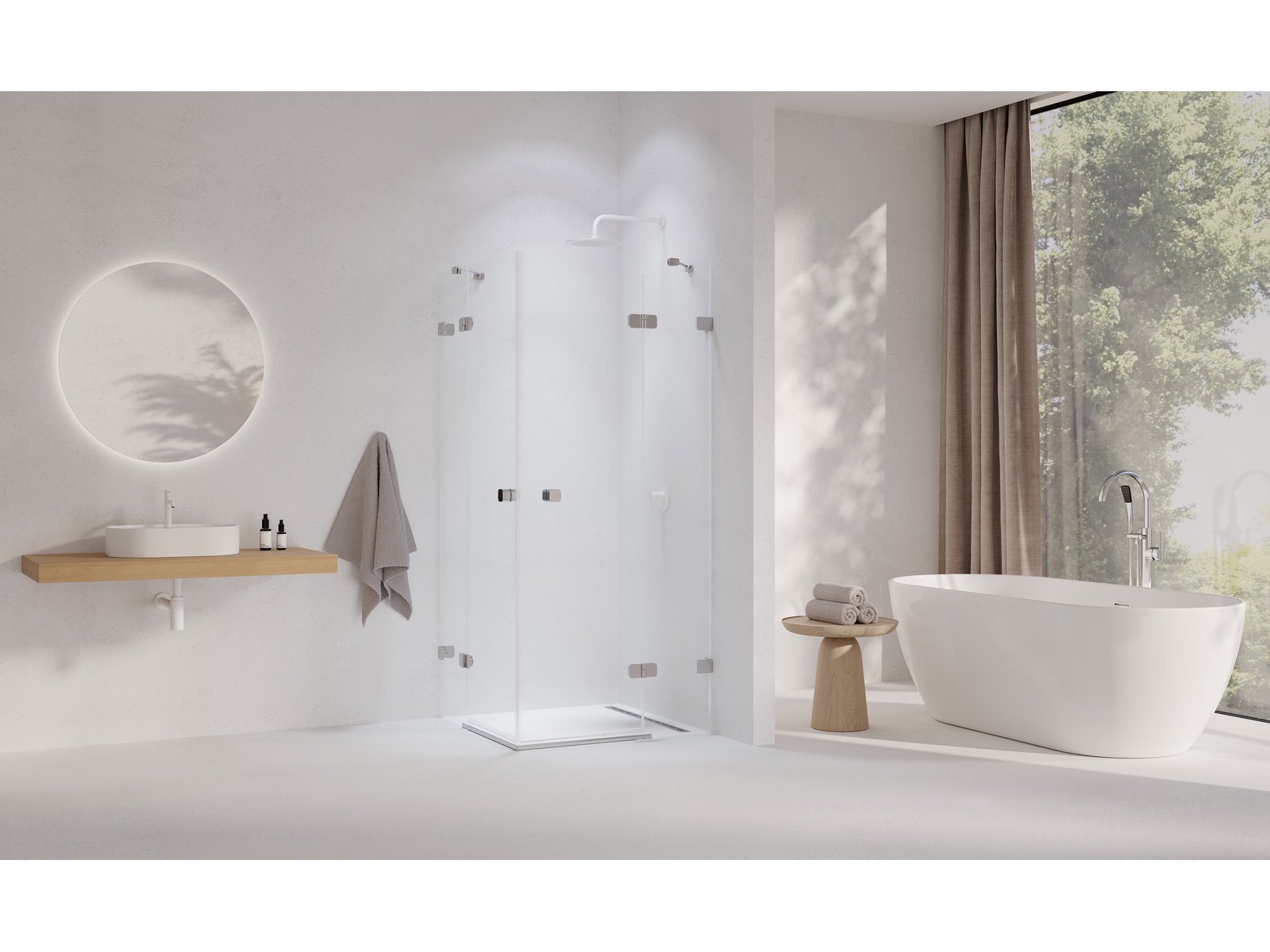 Ravak Brillant Dusche 80x80 cm quadratisch chrom Glanz/durchsichtiges Glas 1UV44A00Z1