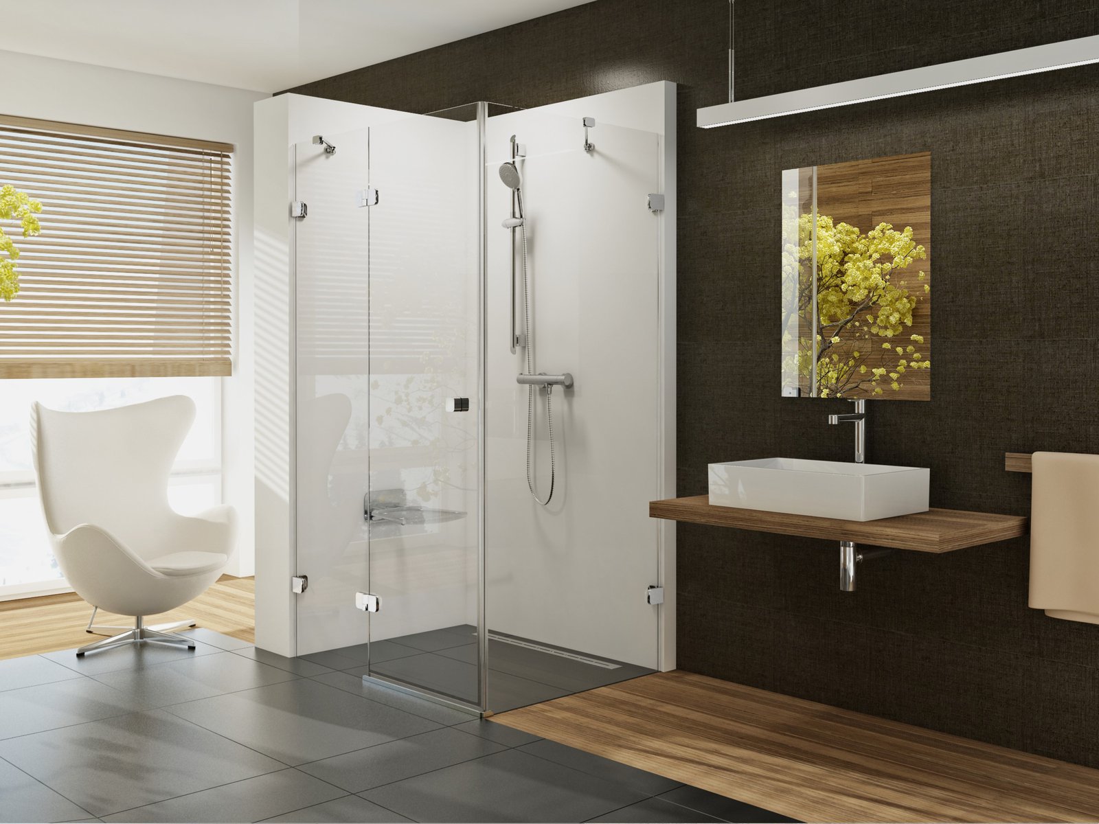 Ravak Brillant Dusche 110x80 cm rechteckig chrom Glanz/durchsichtiges Glas 0ULD4A00Z1