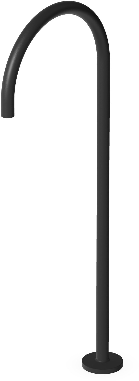 Zucchetti Pan Auslauf für Badewannenarmatur für Badewanne schwarz Z92059.N1