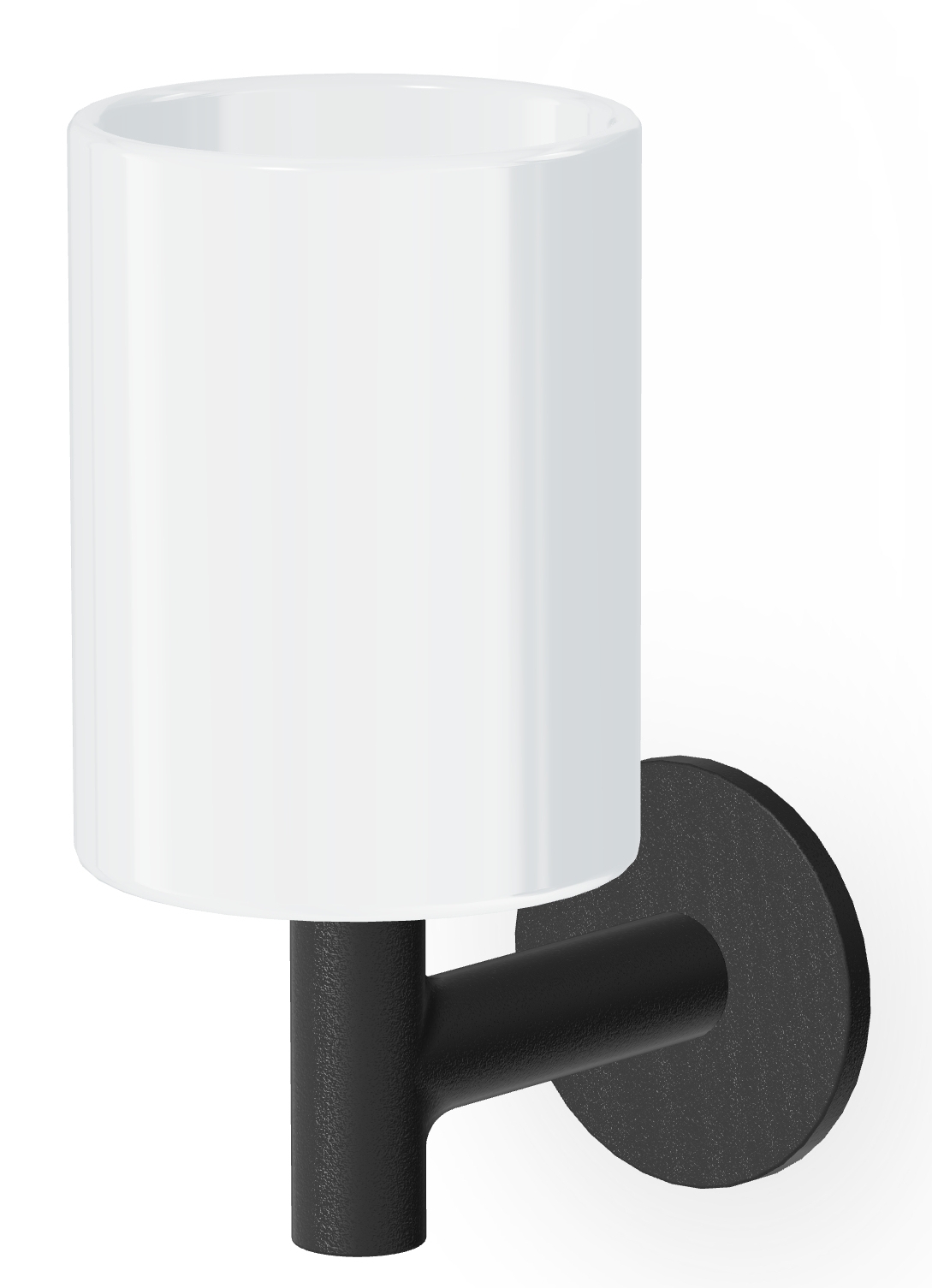 Zucchetti Pan Zahnputzbecher weiß-schwarz ZAC613.N1