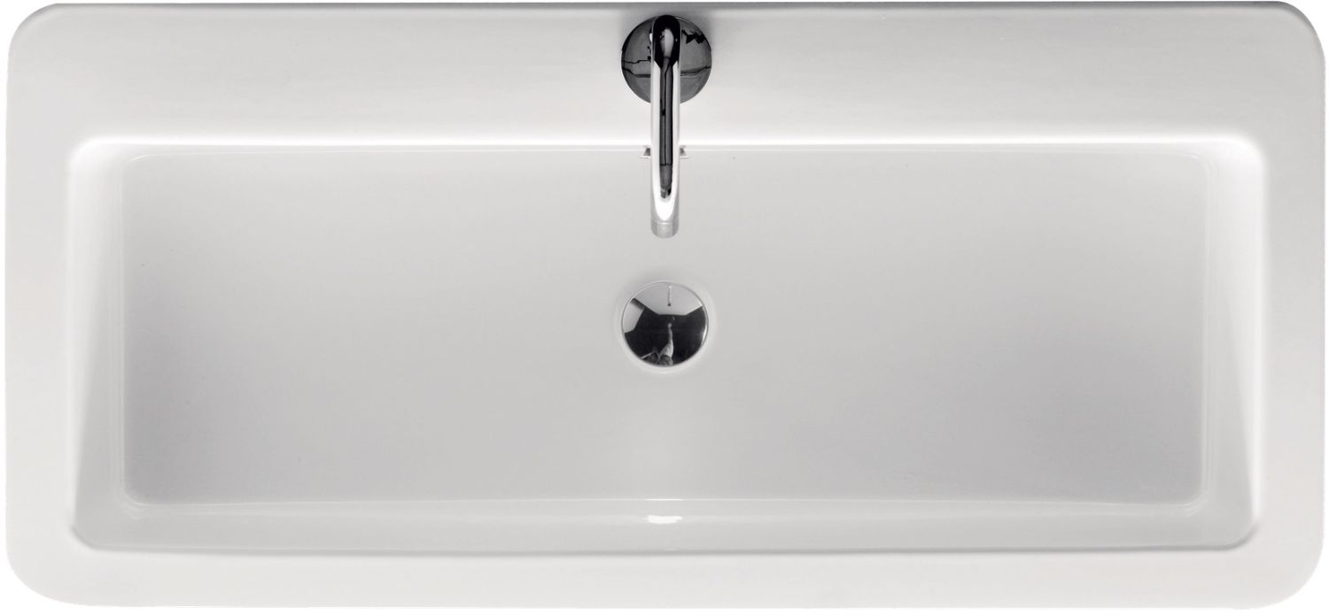 Kerasan Ego Waschbecken 90x43 cm rechteckig Klassisch-Aufsatzwaschbecken weiß 325101
