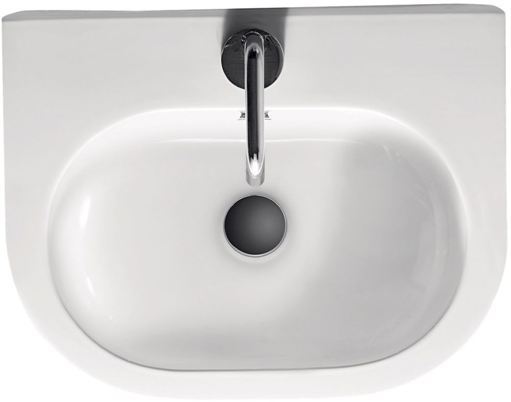 Kerasan Flo Waschbecken 50x40 cm halbrund Klassisch weiß 314101