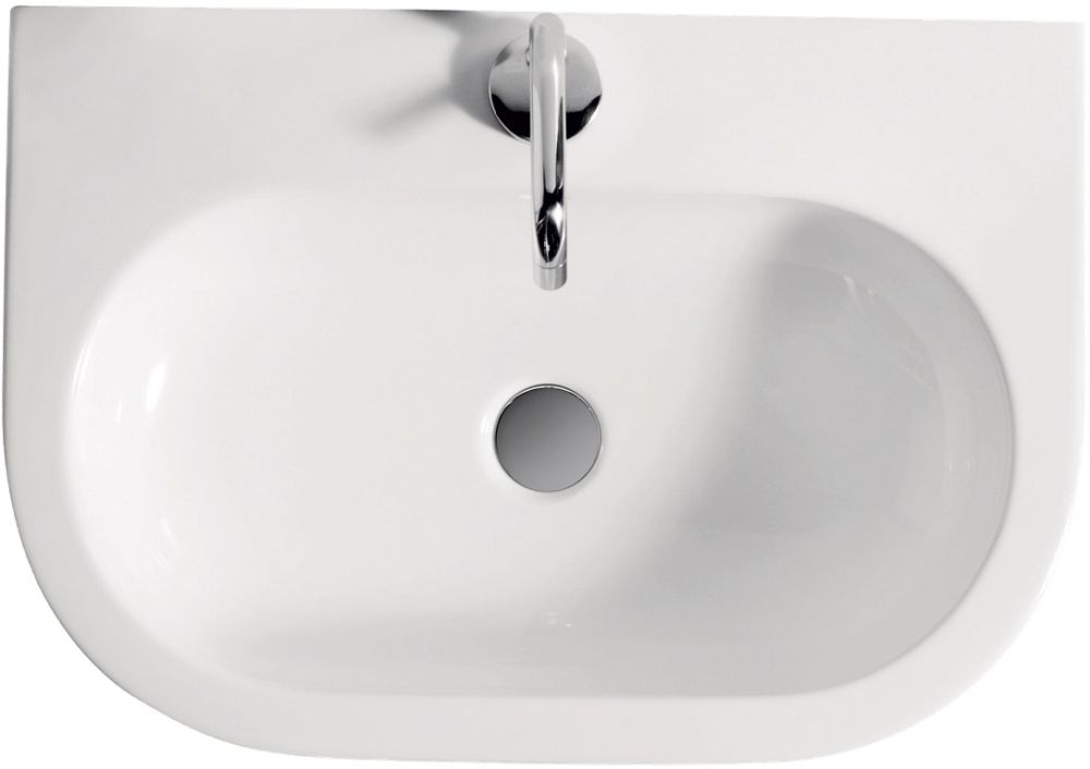 Kerasan Flo Waschbecken 60x42 cm halbrund Klassisch weiß 314201