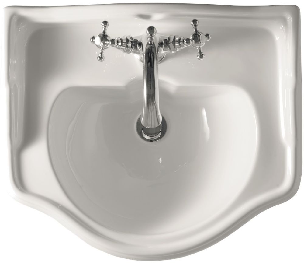 Kerasan Retro Waschbecken 55x46.5 cm halbrund Klassisch weiß 104501