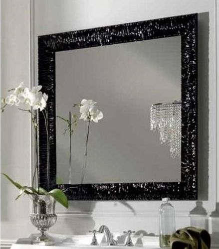 Kerasan Retro Spiegel 100x100 cm quadratisch schwarz 736401