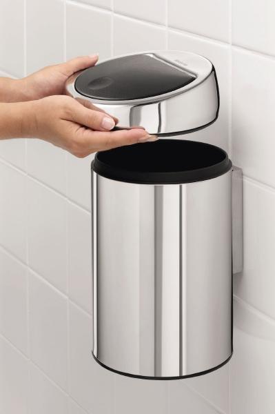 Brabantia Touch Bin Papierkorb 3 l stahl-schwarz 378645