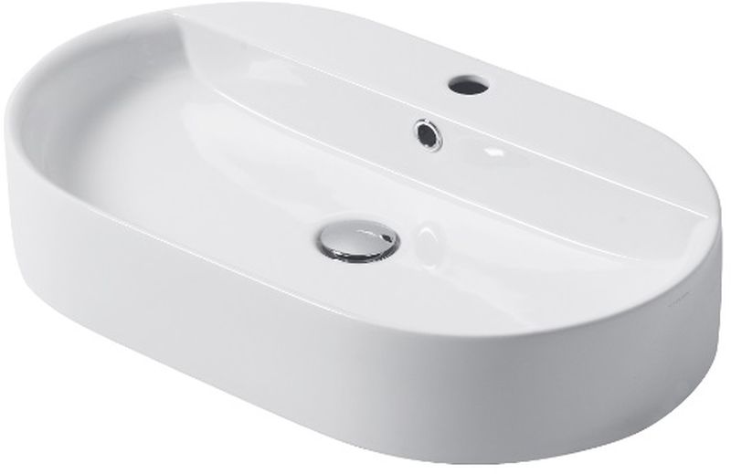 Kerasan Waschbecken 65x40 cm oval Aufsatzwaschbecken weiß 028501