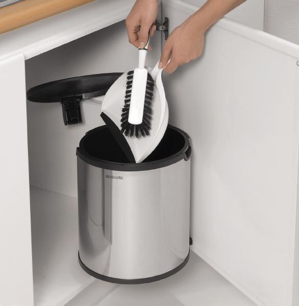 Brabantia De Luxe Papierkorb 15 l stahl-schwarz 418181