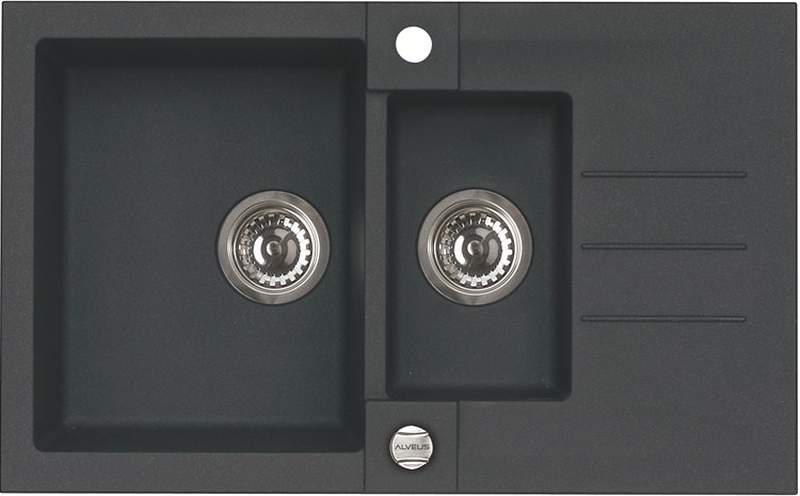 Alveus Rock Granitspüle 78x48 cm schwarz 1217091
