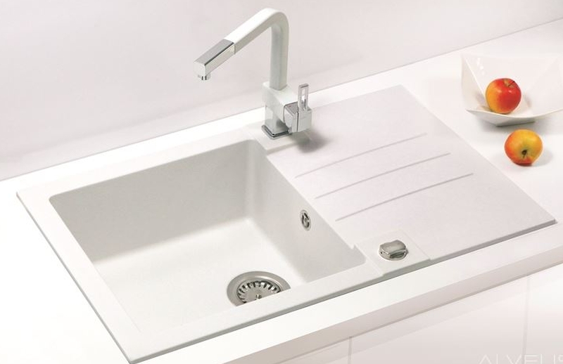 Alveus Rock Granitspüle 78x48 cm weiß 1203011