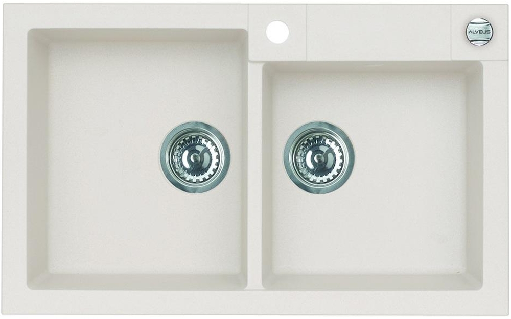 Alveus Rock granitspüle 78x48 cm weiß 1219011