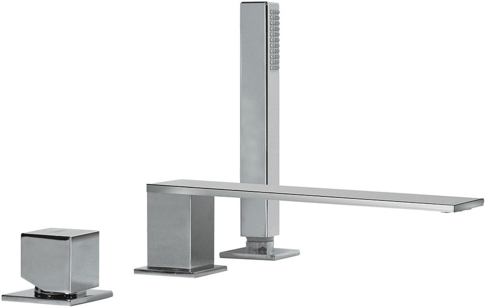 Tres Cuadro-Tres Badewannen- und Duscharmatur awannenmontiert chrom 006.161.04