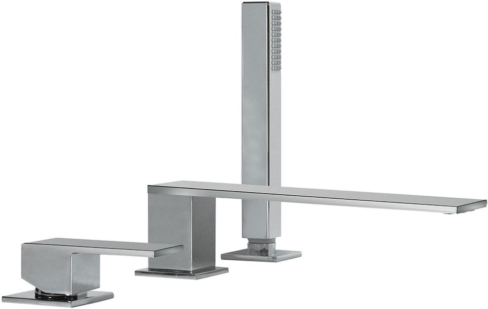 Tres Cuadro-Tres Badewannen- und Duscharmatur awannenmontiert chrom 006.161.03