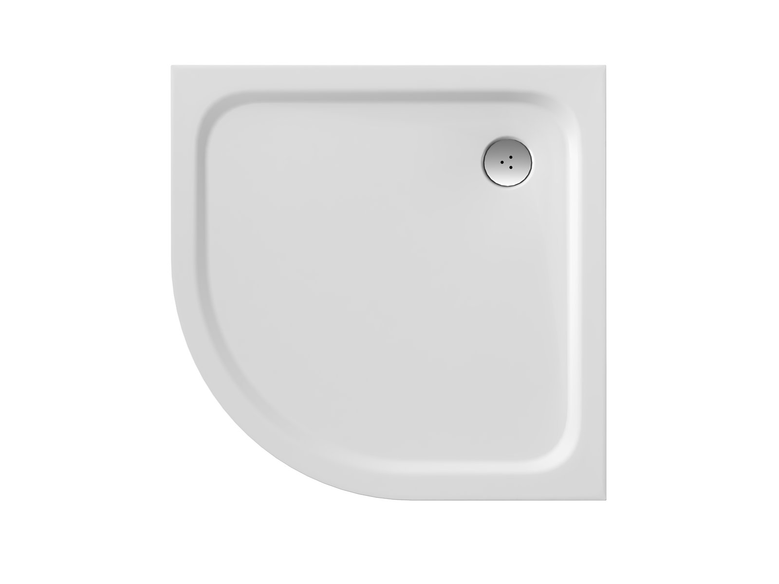 Ravak Elipso Pro Halbrunde Duschwanne 90x90 cm weiß XA247701010