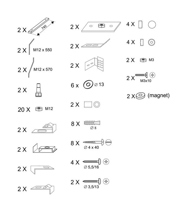 Ravak LoveStory Montageelement für die Badewanne B27500000N