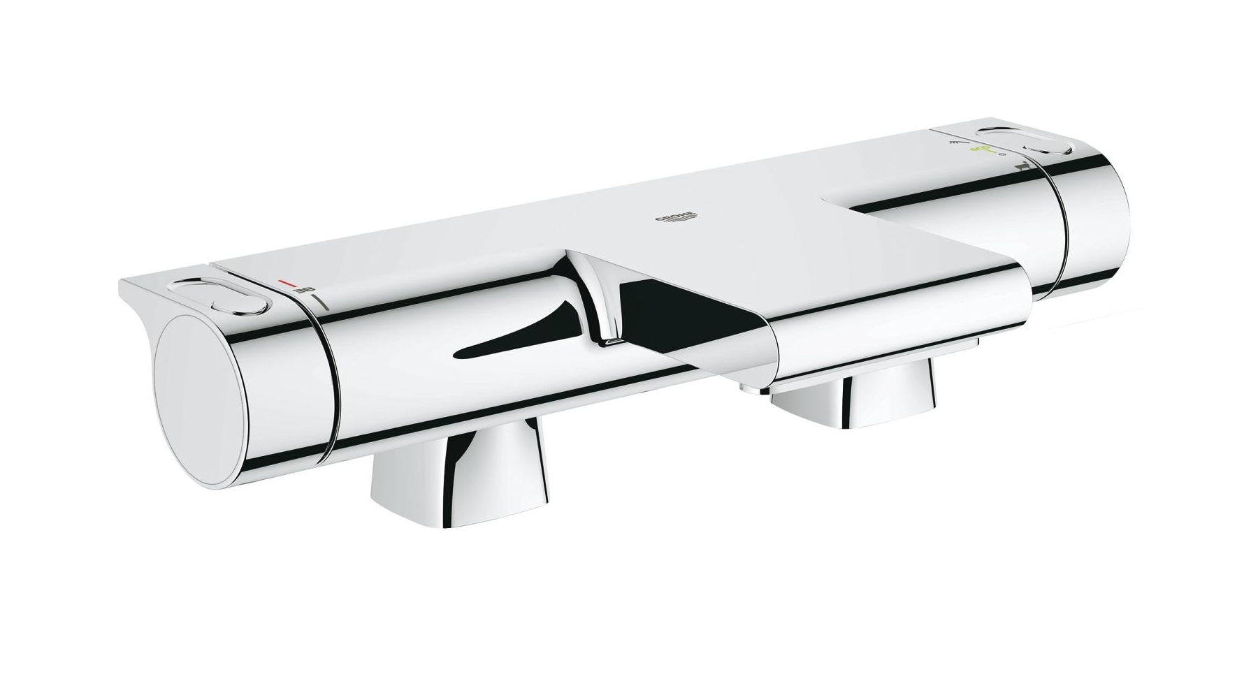 Grohe Grohtherm Badewannen- und Duscharmatur awannenmontiert mit Thermostat StarLight Chrome 34176001